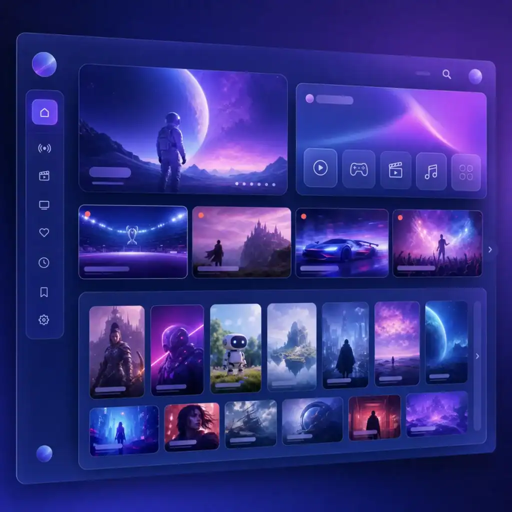 IPTV Smarters Pro - tableau de bord des fonctionnalites